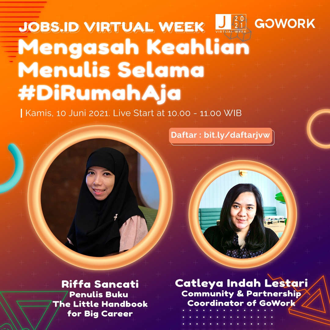 Jobs.id Virtual Week: Mengasah Keahlian Menulis Selama #DiRumahAja